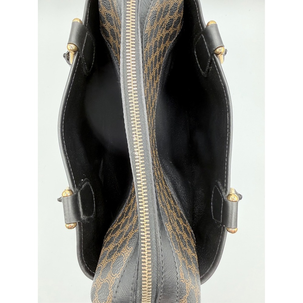 Celine Macadam Black/Brown Boston Bag-Vintage! - Picture 7 of 15